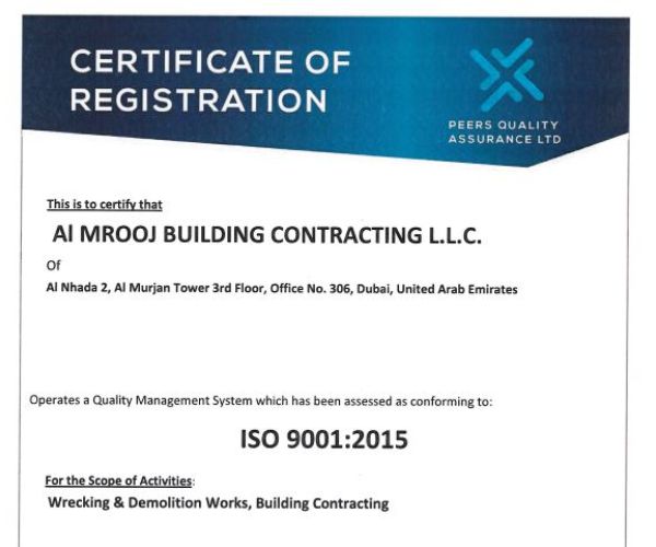 Quality management certification